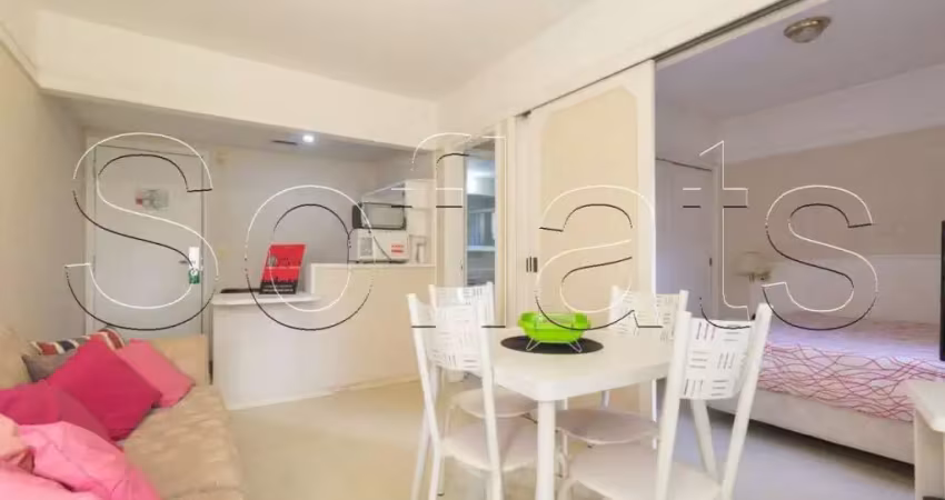 Flat new citi com 32m² disponível para locação mobiliado no itaim bibi próximo a av. 9 de julho.