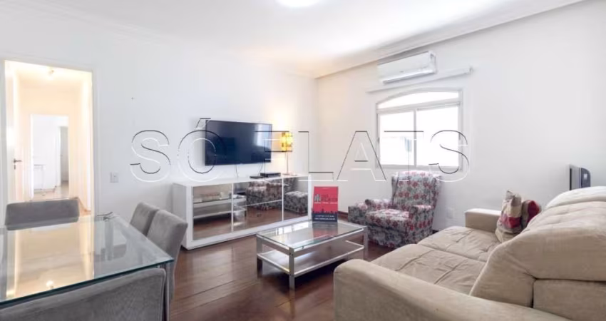 Apartamento mobiliado com 2 dorms e 1 vaga de garagem disponível para locação na região dos Jardins