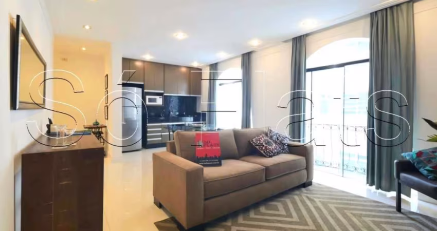 Flat Saint Regis com 1 dormitório e 1 vaga de garagem no Jardins disponível para locação