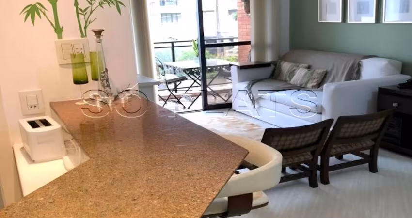 Flat disponível para locação no Contemporâneo contendo 42m², 1 dormitório e 1 vaga.