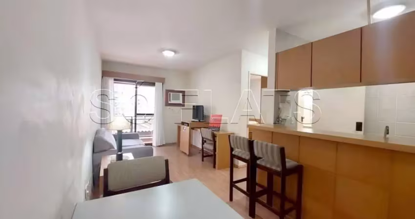 Flat london disponível para locação com 45m², 01 dormitório e 01 vaga de garagem.
