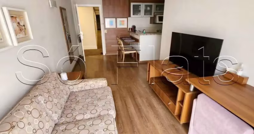 Flat em São Caetano contendo 37m² 1 dormitório e 1 vaga disponível para locação.