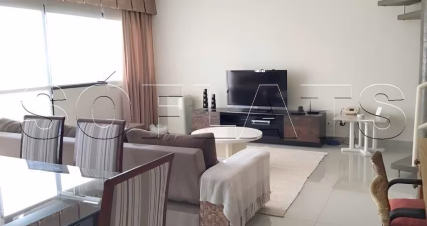 Lindo flat, prox ao Shoppings Alpha, Flamingo, Rpd. Pres. Castelo Branco. Fácil acesso a São Paulo