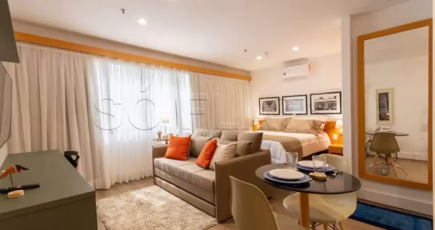 Flat Transamérica Jardins disponível para venda com 28m² e 01 vaga de garagem