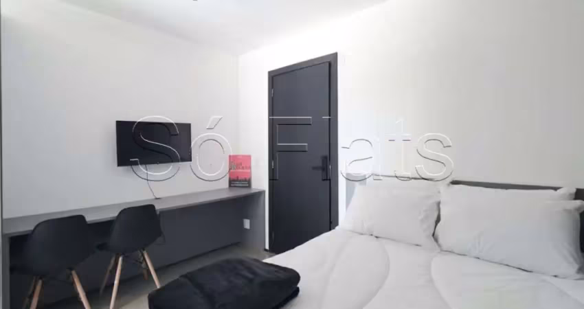 Studio disponível para locação no bairro de moema contendo 22m², 1 dormitório e 1 vaga de garagem.