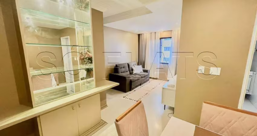 Apto na vila nova conceição contendo 57m² e 1 dorm prox. do hospital são luiz disponível locação.