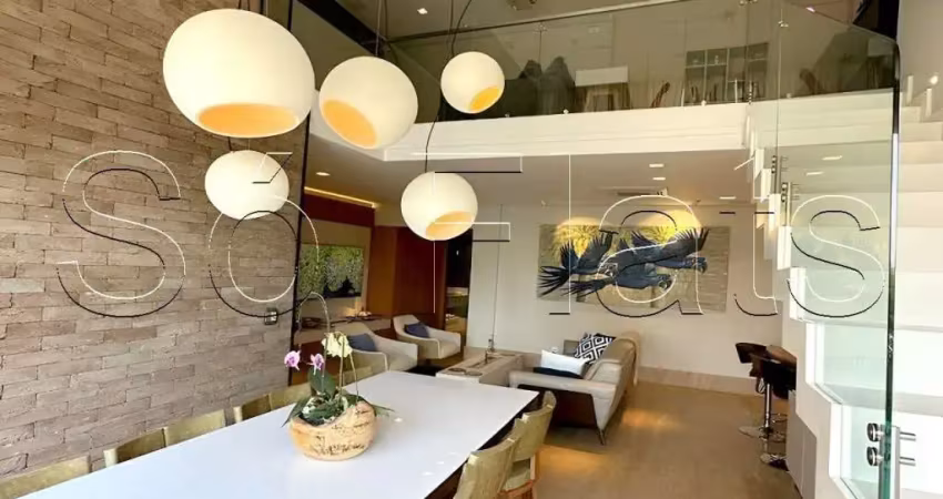 Duplex disponível para locação de altíssimo padrão no brooklin, com 200m², 4 dorms e 3 vagas.