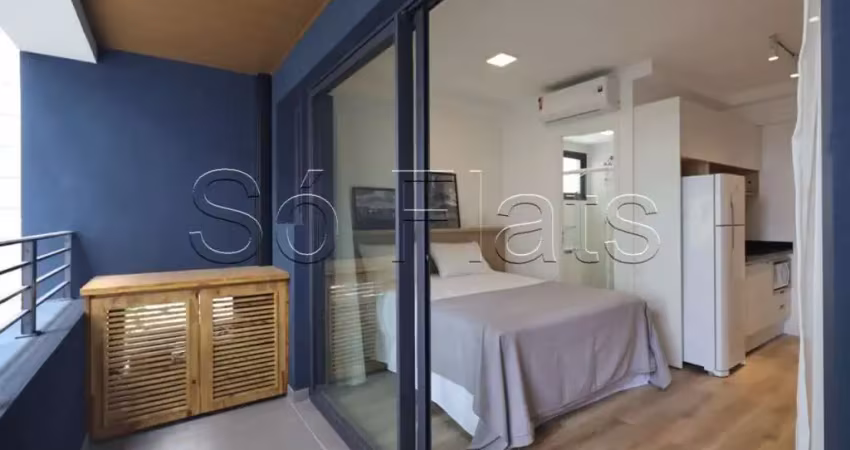 Apto estilo studio disponível para locação no bairro da vila madalena ele contém 24m² e 1 dorm.