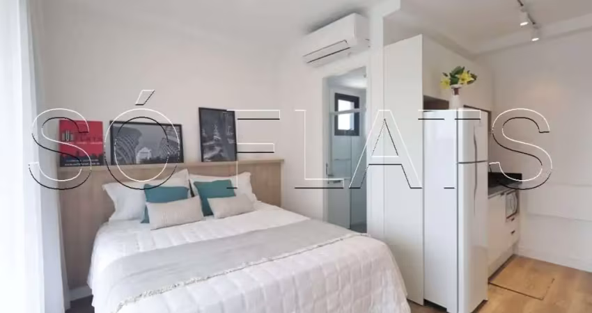 Studio disponível para locação no bairro da vila madalena ele contém 24m² e 1 dorm.