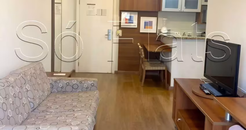Flat mobiliado disponível para venda com 37m², 01 dorm e 01 vaga de garagem