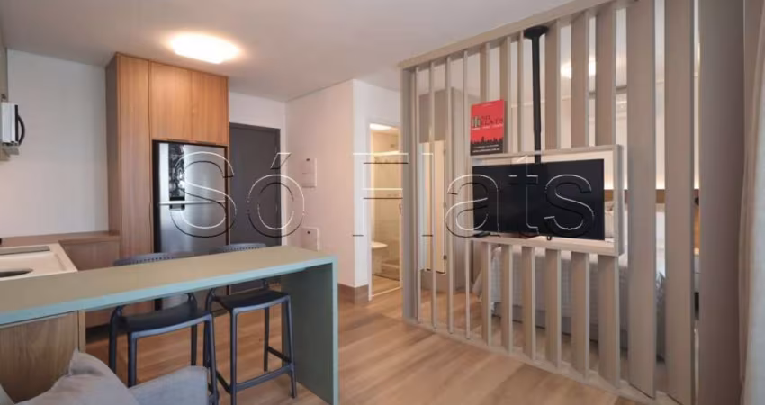 Apartamento disponível para locação contendo 40m², 1 dormitório e 1 vaga de garagem.