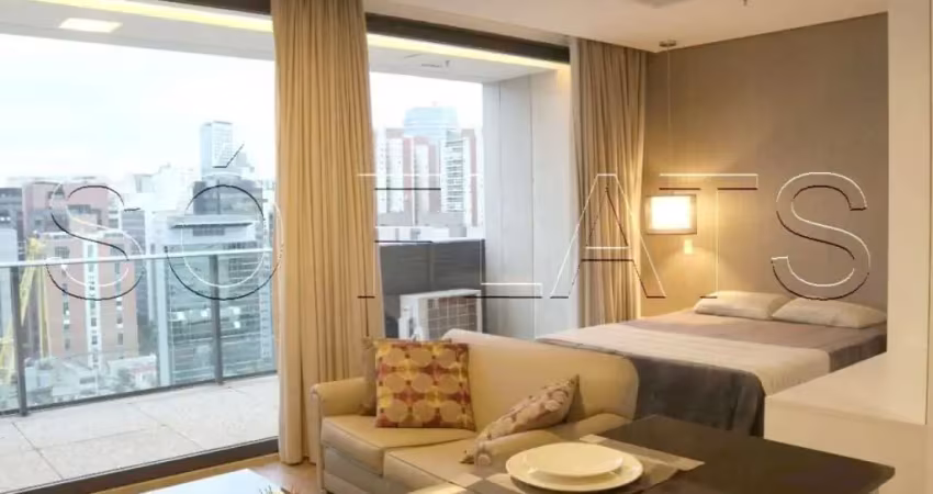 Studio no fl residence disponível para locação na vila olímpia com 35m², 1 dormitório e 1 vaga.