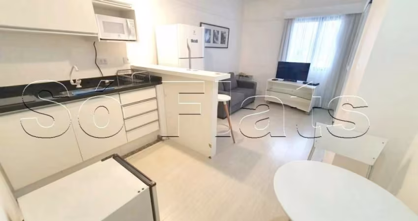 Flat disponível para locação no Jardim Paulista, próximo ao Shopping Pamplona e  Av 9 de Julho.