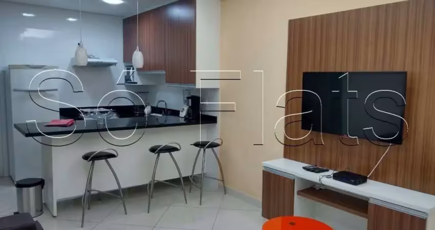 Apto no le bougainville com 55m², 1 dormitório e 1 vaga disponível para locação em alphaville.