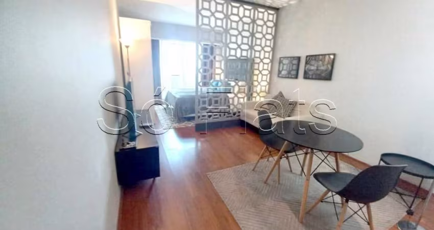 Flat no Sol Alphaville contendo 30m², 1 dormitório e 1 vaga de garagem disponível para locação