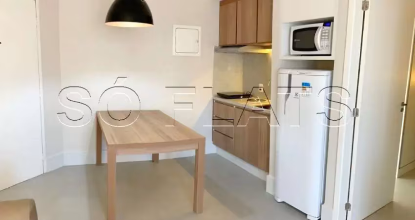 Flat no the palace com 36m², 1 dormitório  e 1 vaga, disponível para locação em moema.