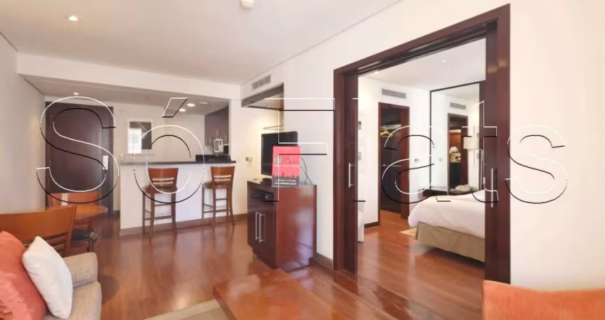 Flat George V, no Itaim, flat alto padrão disponível para venda com 60m², 01 dorm e 01 vaga