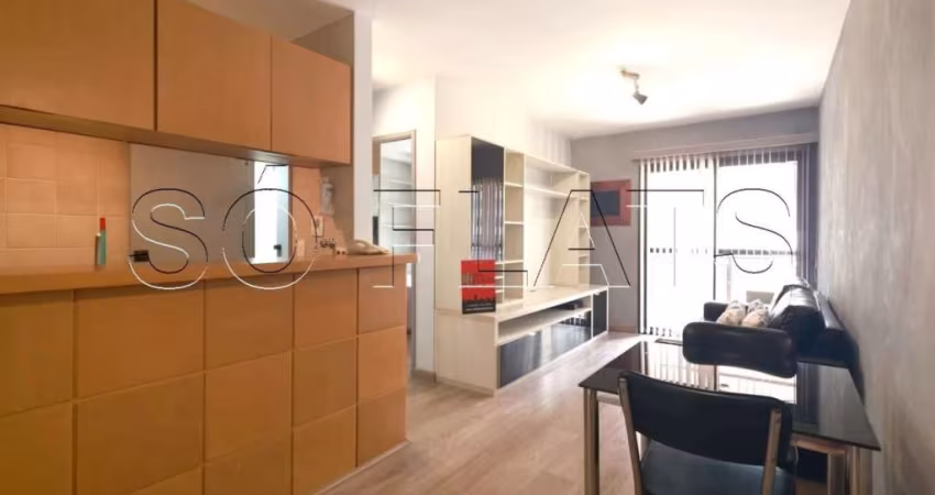 Flat no London contendo 42m², 1 dormitório e 1 vaga, disponível para locação nos Jardins.