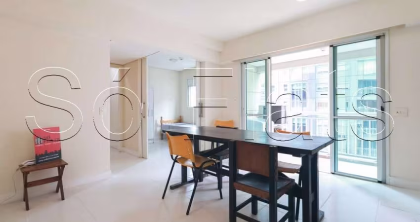Apto disponível para locação no Estanconfor Villa Paulista todo mobiliado, 56m², 2 dorms e 1 vaga.