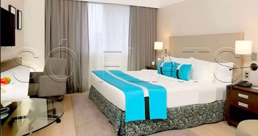 Flat radisson alphaville 30m² 1 dormitório 1 vaga para investimento no pool.