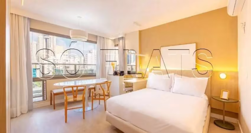 Residencial dsg itaim disponível para locação com 28m², 1 dormitório ao lado da av. santo amaro