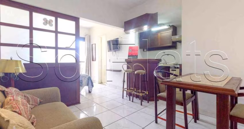 Flat Champ´s Elysées disponível para venda com 30m², 01 dormitório e 01 vaga de garagem
