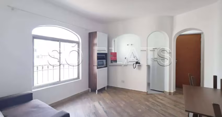 Higienópolis flat, apartamento disponível para venda com 40m², 01 dorm e 01 vaga.