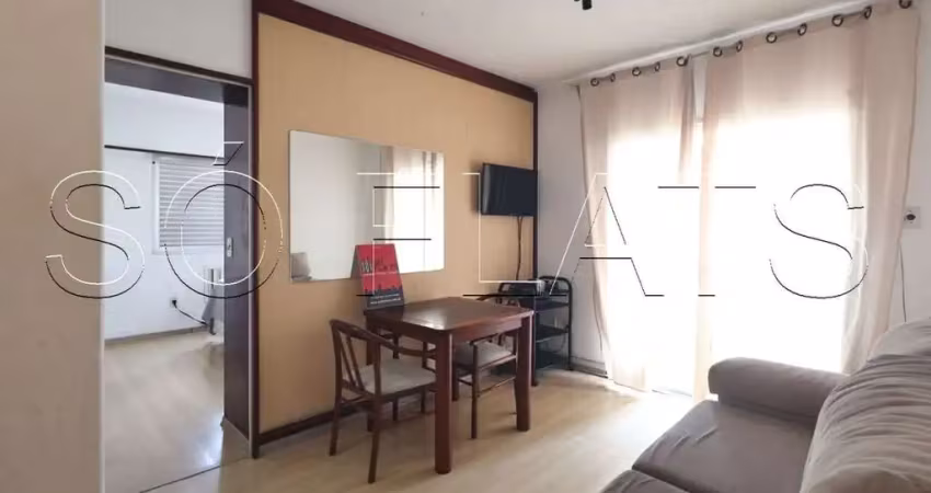 Apto no plaza concord disponível para locação com 37m², 1 dormitório e 1 vaga de garagem.