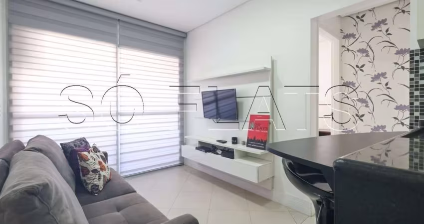 Flat no Moema Top Life contendo 36m², 1 dormitório e 1 vaga, disponível para locação.