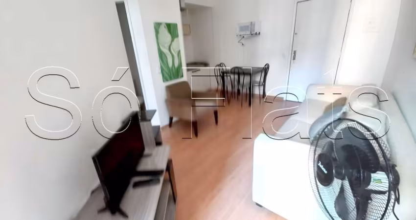 Apto disponível para locação no Stagium Studio contendo 35m², 1 dormitório e 1 vaga de garagem.