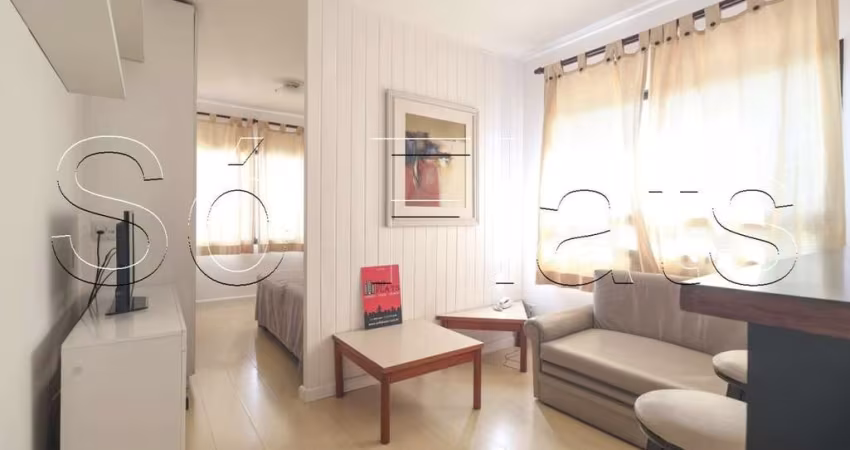 Residencial Elysee Plaza, apto disponível para locação com 32m², 01 dormitório e 01 vaga.