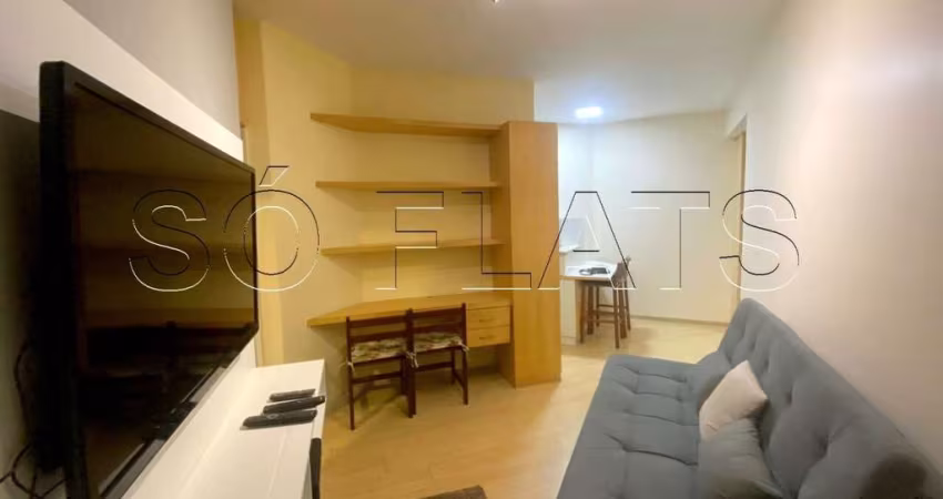 Apartamento no Stagium Studio, disponível para locação com 1 dormitório e 1 vaga de garagem.