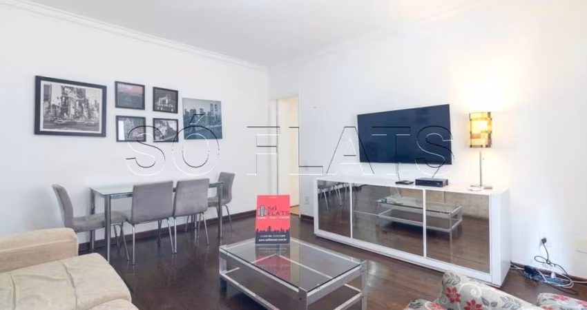 Flat lindo e mobiliado com 2 dorms e 1 vaga de garagem disponível para locação na região dos Jardins