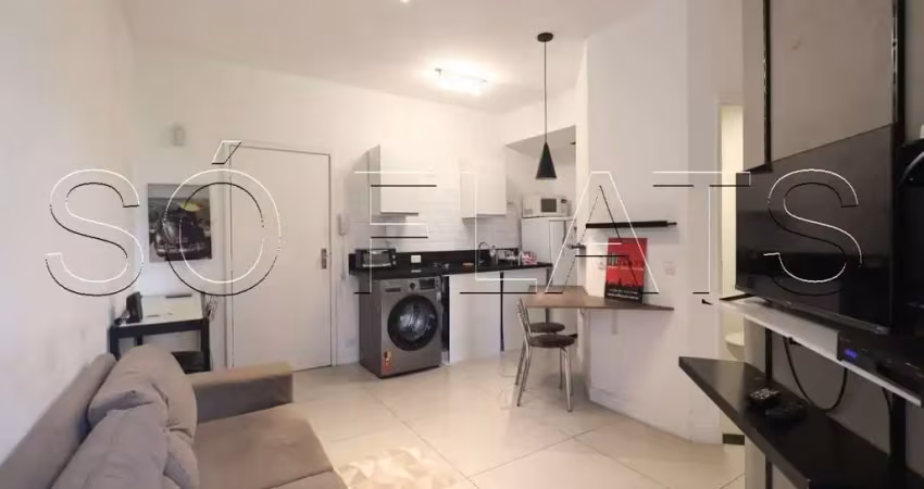 Flat no stagium studio, disponível para locação contendo 35m², 1 dormitório e 1 vaga de garagem.