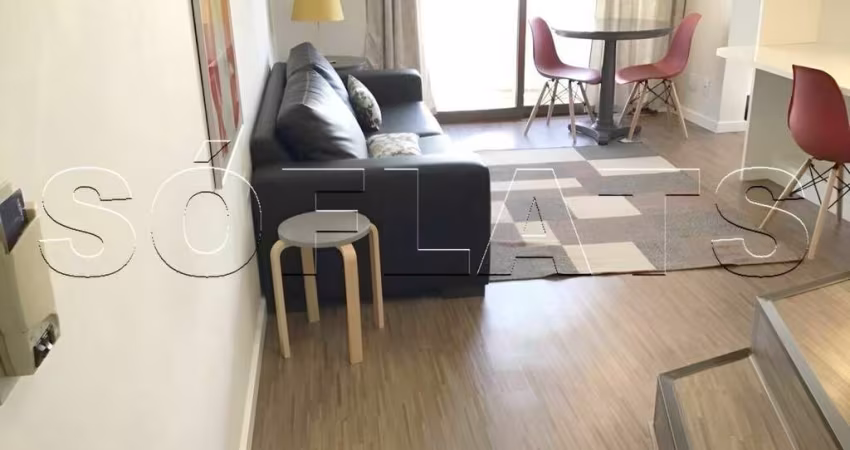 Apto disponível para locação contendo 48m², 1 dorm e 1 vaga a menos de 100 metrôs da Av Paulista.
