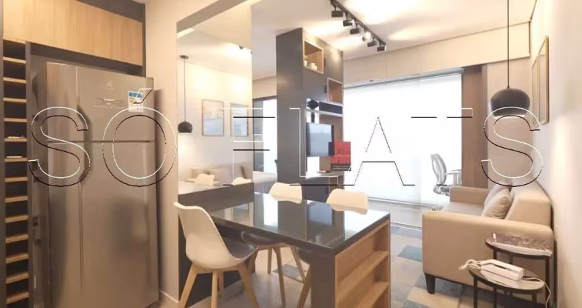 Flat de alto padrão com 42m² em pinheiros ao lado do shopping iguatemi, disponível para locação.