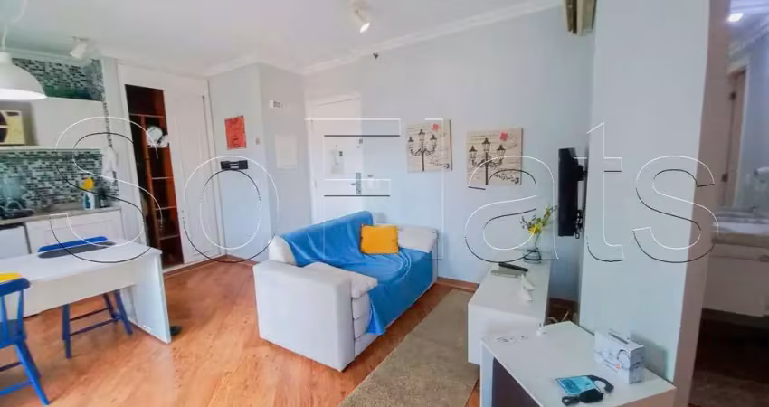 Apto quality bela cintra para locação com 48m² contendo 1 dormitório e 1 vaga.