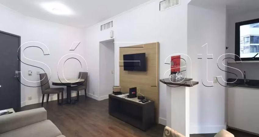 Apto para locação com 1x dormitório 40m² na rua do shopping center 3. ao lado da av. paulista.