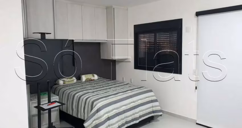 Flat disponível para locação no itaim bibi completamente equipado ao lado hospital são luiz.