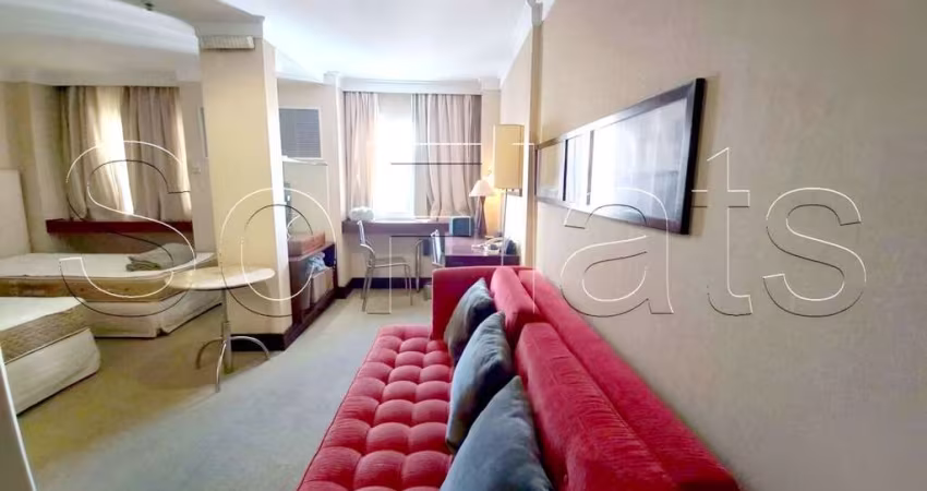 Flat disponível para locação a 1 quadra da Av. Paulista, próximo ao Shopping Cidade de São Paulo.