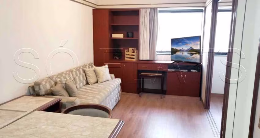 Flat Locação no Jardins ótima localização, todo mobiliado e com serviços para entrada imediata.