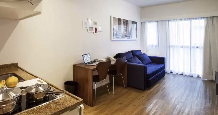 Flat Adágio Itaim 33m² 1 dormitório 1 vaga para locação com entrada imediata.