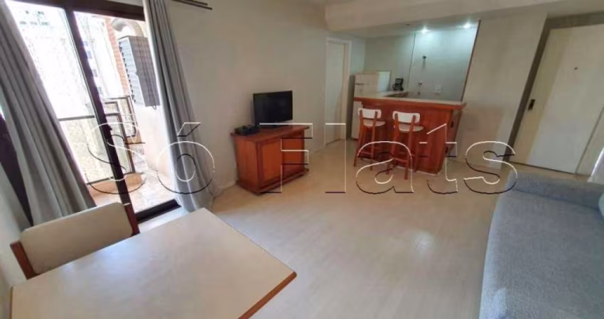 EDIF PAULISTANIA - Flat Nos Jardins com 1 Dorm 45m² e 1 vaga.