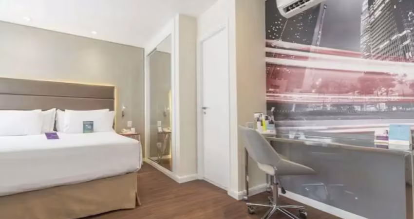 Mercure Vila Olímpia, flat totalmente mobiliado e com serviços para investimento.