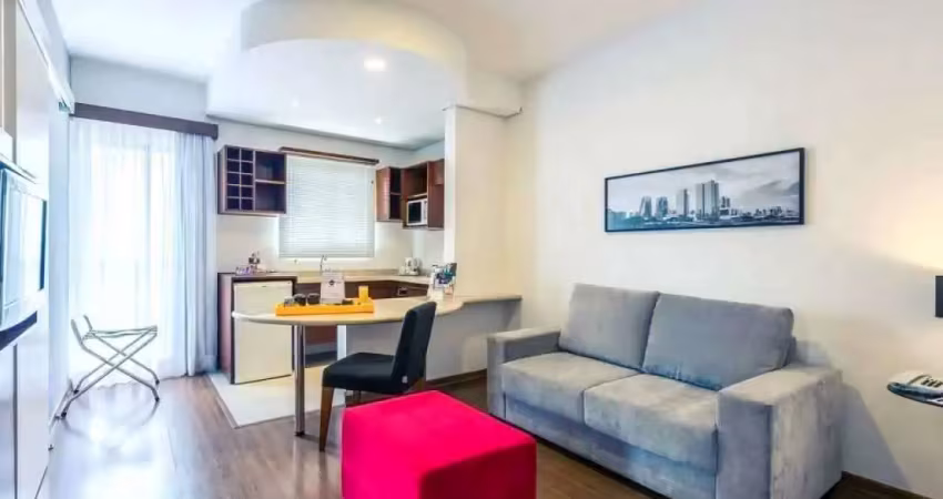 Flat mobiliado com 33m² a venda na Vila Olimpia.