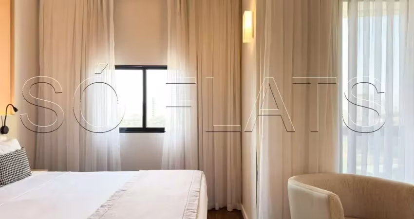 Flat mobiliado com 28m² no analia franco fora do pool