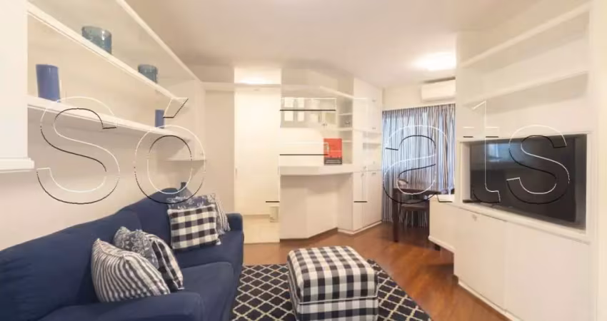 Flat para locação próximo da av paulista 40m², 1 dormitório e 1 vaga.
