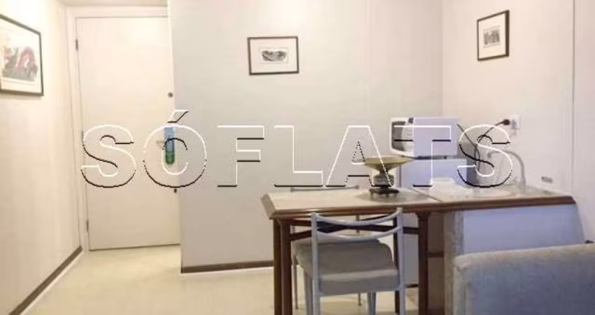 FLAT PARA LOCAÇÃO NOS JARDINS TOTALMENTE MOBILIADO E COM SERVIÇOS.