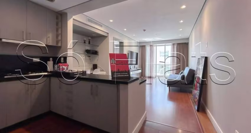 George V Itaim, flat de alto padrão disponível para locação contendo 60m², 1 dormitório e 1 vaga