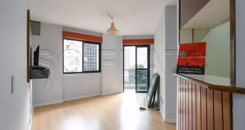 Flat no jardim paulista para locação, próximo a avenida 9 de julho e shopping pamplona.